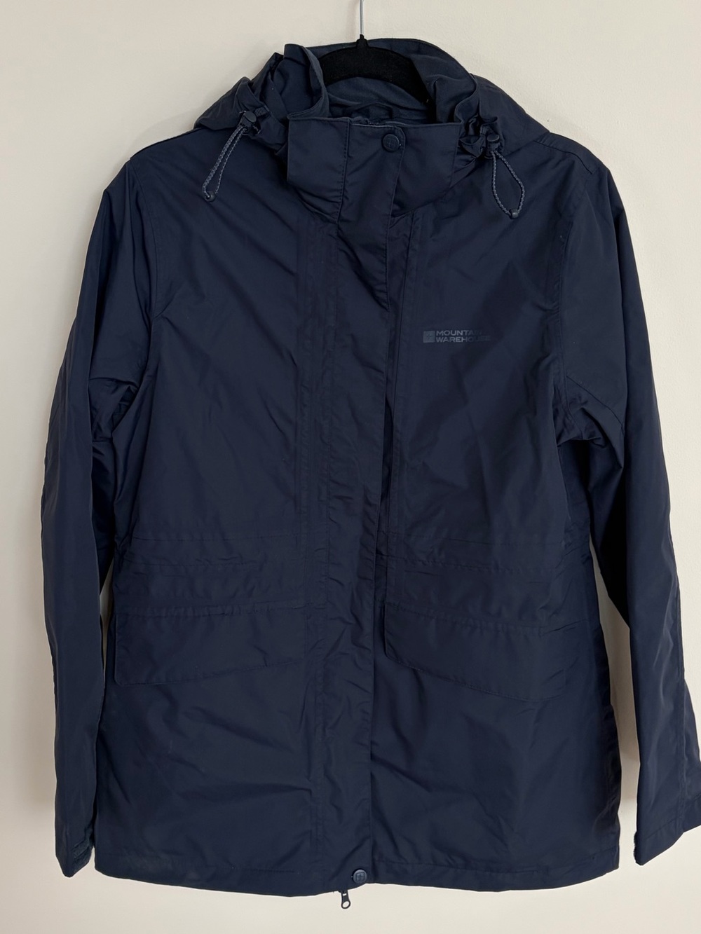 Mountain Warehouse Cloudburst Womens Waterproof Rain Jacket Navy Size 10